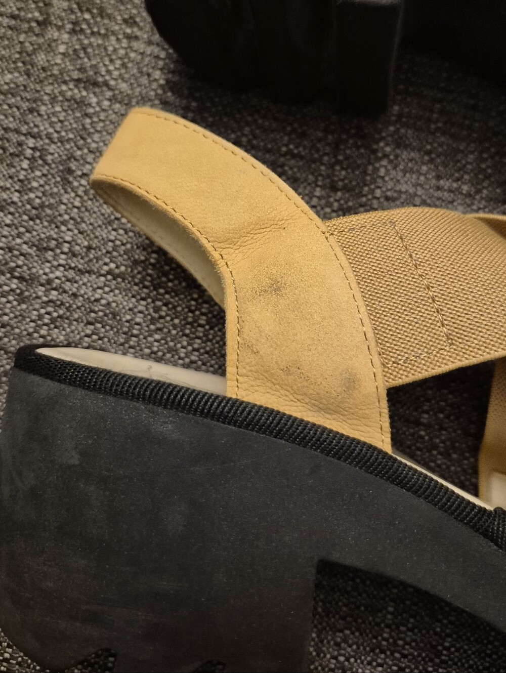 Fly London Taji Yellow Strap Platform Sandals Size 8-8.5 (39) - Picture 5 of 12